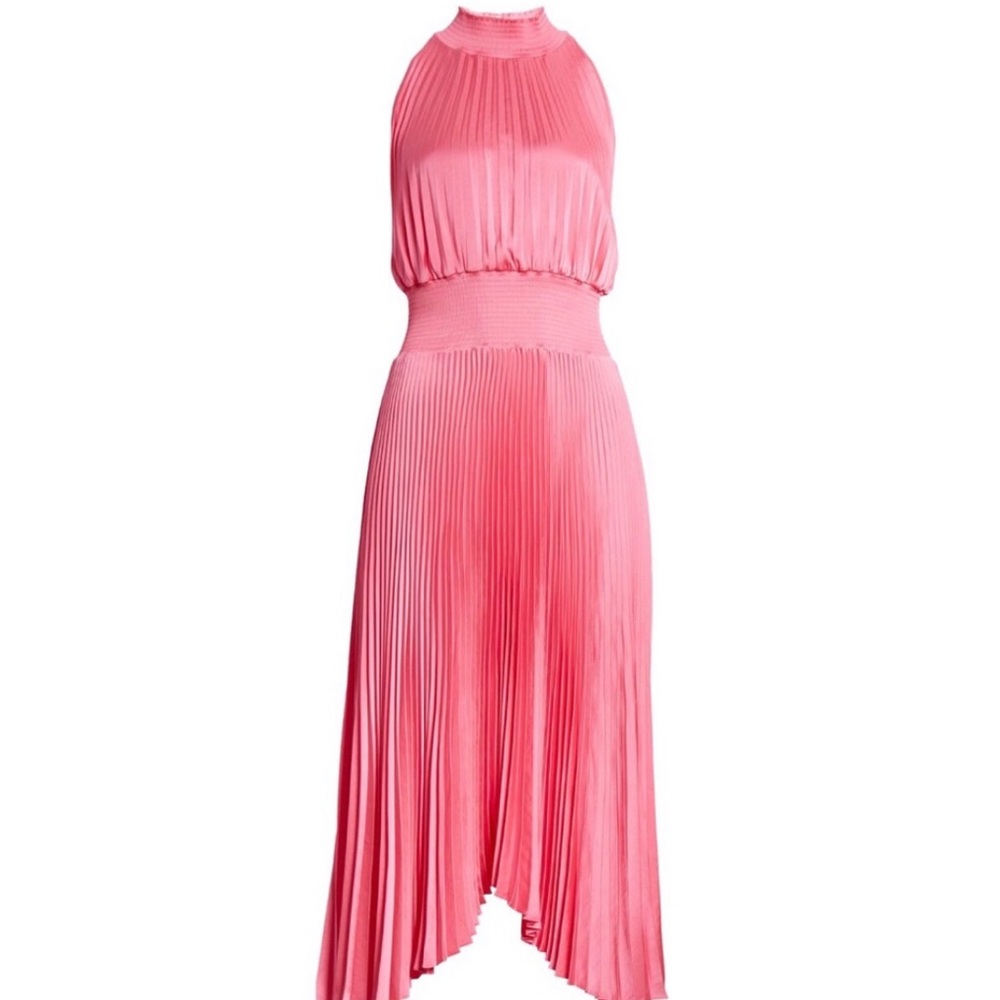 New A.L.C. Renzo Pleated Sleeveless Midi Dress